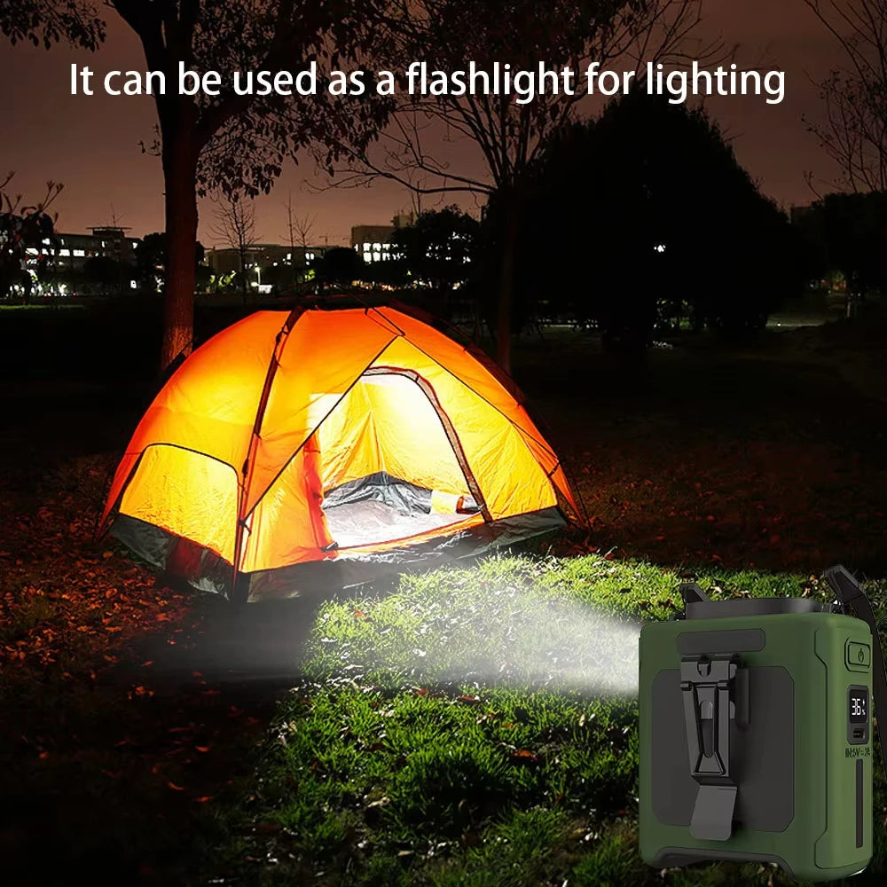 Portable 10000mAh Mini Waist Fan Wearable USB Rechargeable Five Speed