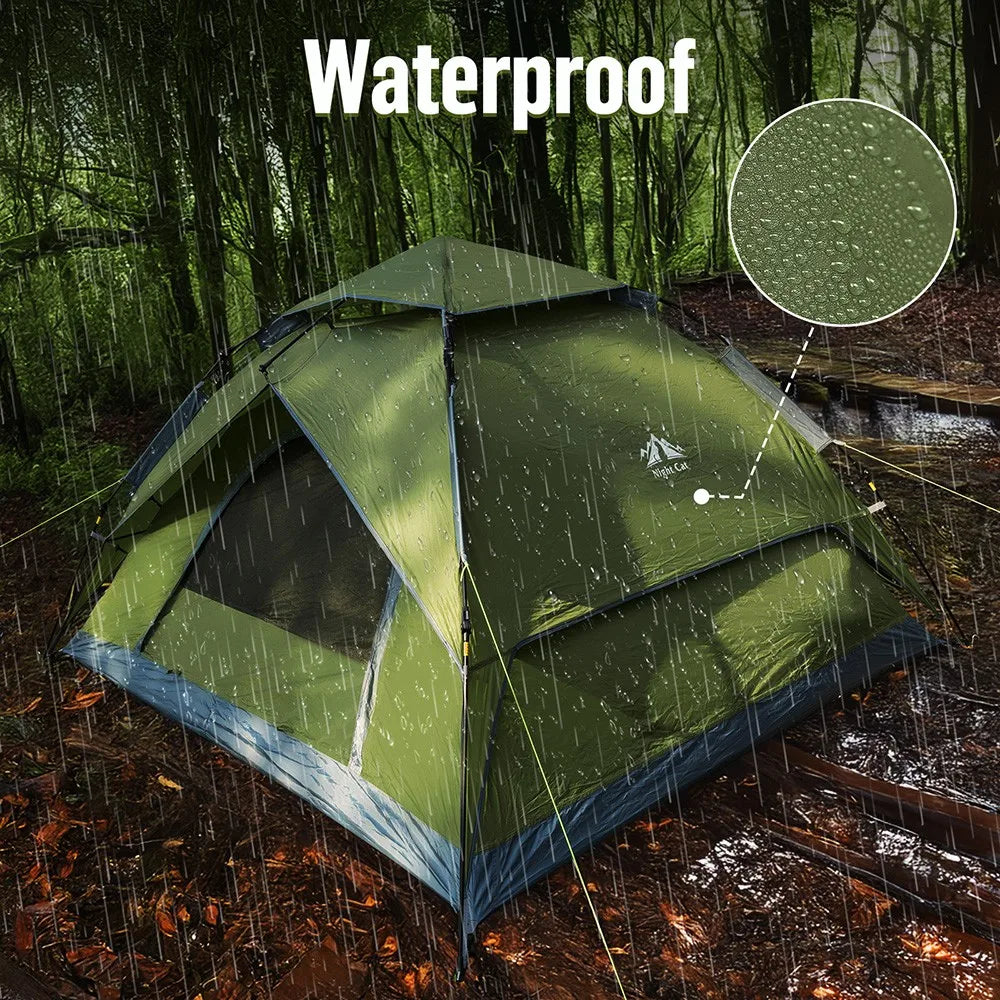 Night Cat Automatic Opening Beach Tent Rainproof Shelter with Rainfly
