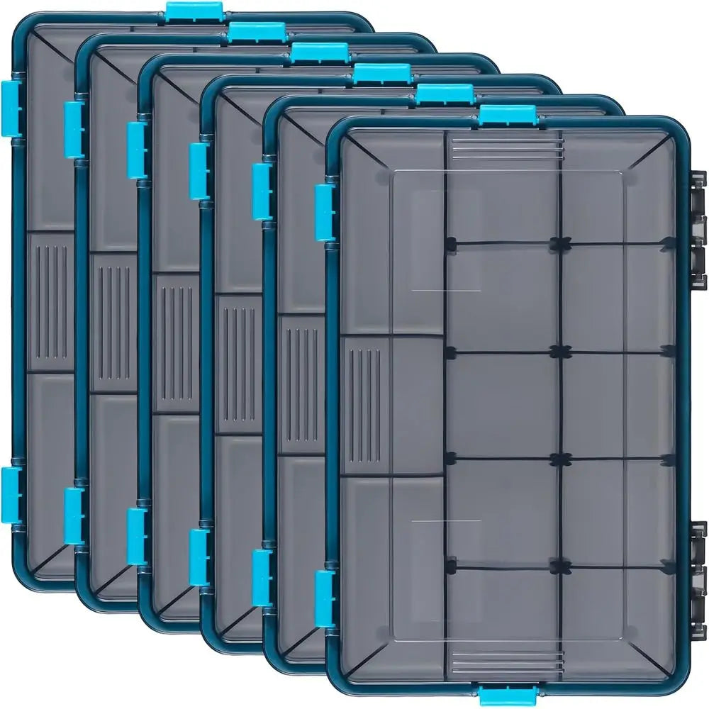 Waterproof Tackle Boxes With 3600 And 3700 Removable Dividers For Fishing