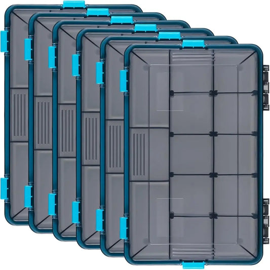 Waterproof Tackle Boxes With 3600 And 3700 Removable Dividers For Fishing