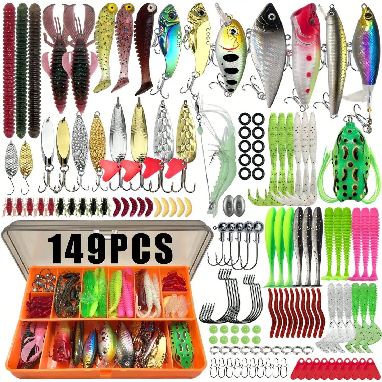 Multi Bait Fishing Tackle Set For Trout Perch Bass